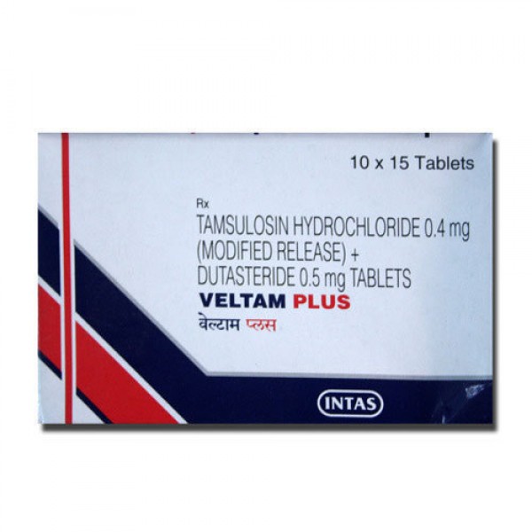 A box of generic Tamsulosin (0.4mg) + Dutasteride (0.5mg) Tablet