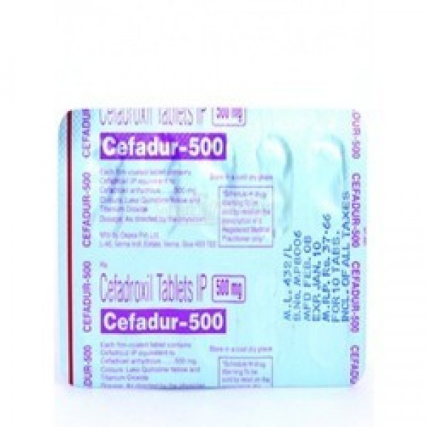 A box of generic Cefadroxil 500mg Tablet