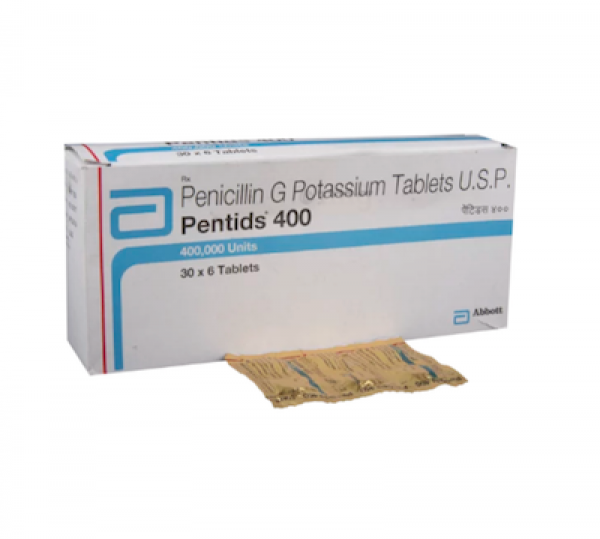 A box of generic Penicillin G potassium 400mg Tablet