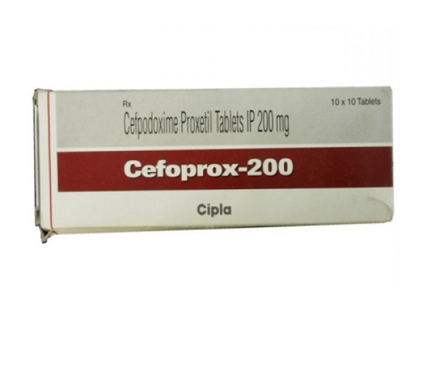 A box of generic Cefpodoxime Proxetil 200mg Tablet