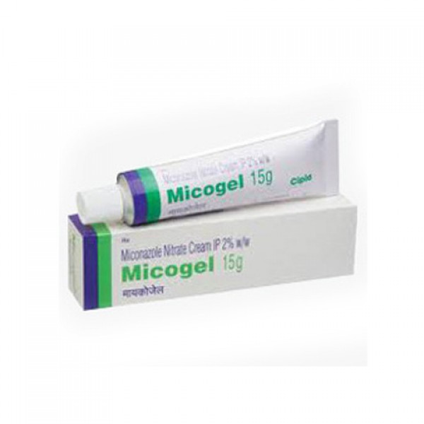 A tube on top of the box of generic Miconazole 2 % Cream
