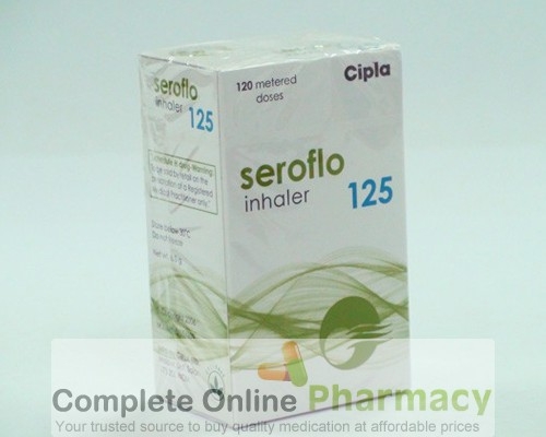 A box of generic Fluticasone Propionate 115mcg / Salmeterol 21mcg Inhaler