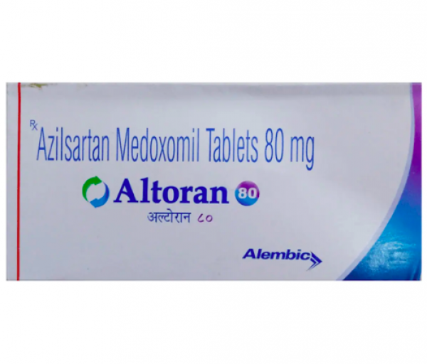 A box Azilsartan medoxomil 80mg tablets. 