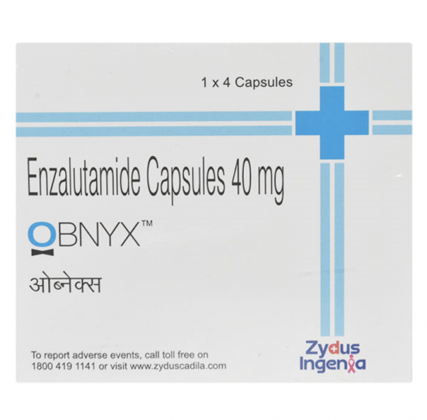 A box of Enzalutamide 40mg Capsule. 