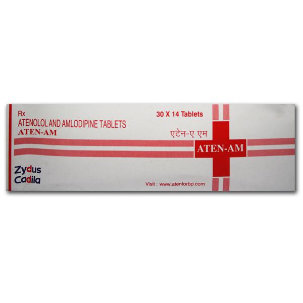 Box of AMLODIPINE & ATENOLOL 5mg/50mg