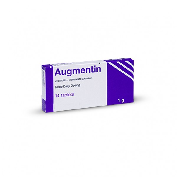 A box pack of AMOXICILLIN / Clavulanic acid  875mg 125mg Tablet