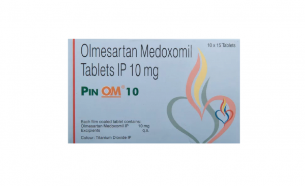 Box of generic Olmesartan Medoxomil 10mg tablets
