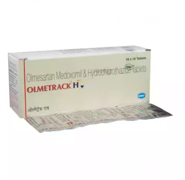 Box and generic blister strip of olmesartan medoxomil 20 mg, hydrochlorothiazide 12.5 mg Tablets.
