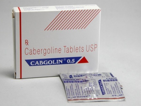 Box pack and a strip of generic Cabergoline 0.5 mg tablets