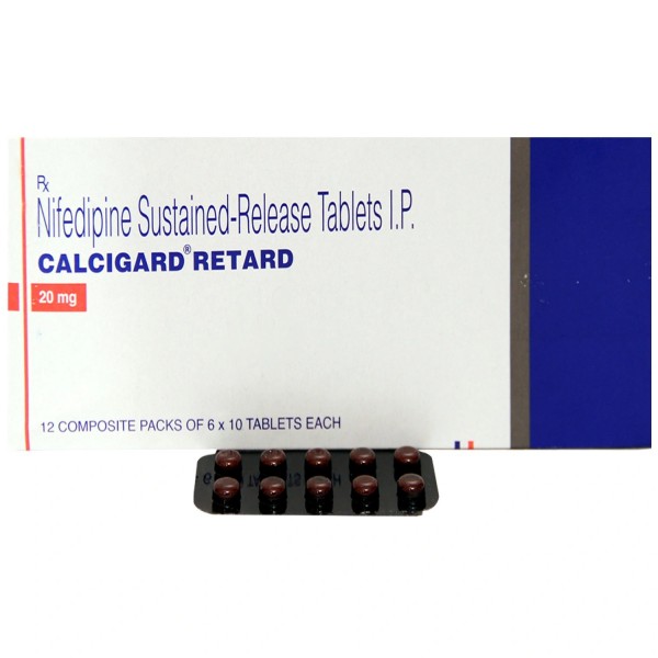 Box of Nifedipine 20mg Tablets