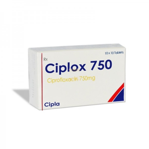 A box of Ciprofloxacin 750mg Tablet