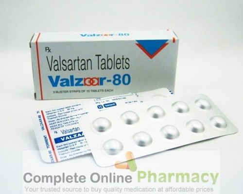 Two strips and a box of Valsartan 80mg tablets 