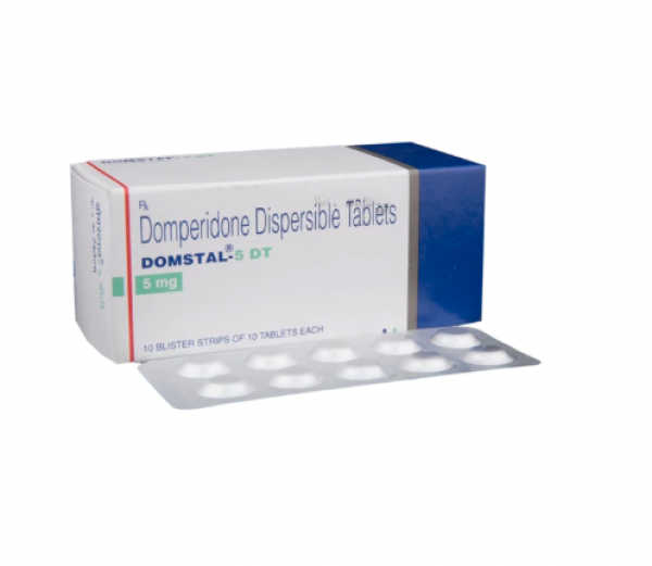 Box and blister strip of generic Domperidone 5mg Dispersible tablets