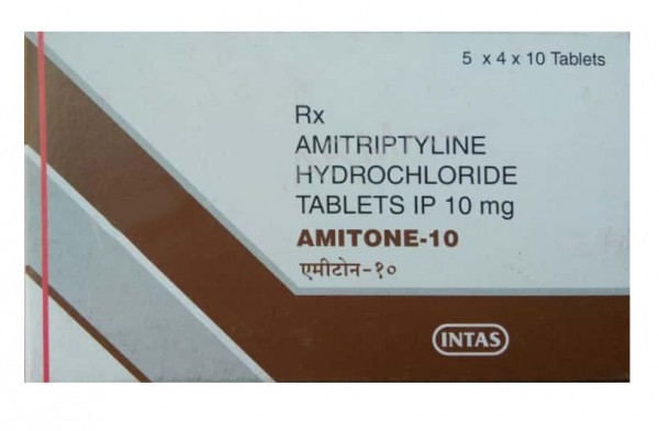 A box of Amitriptyline (10mg) Tablet