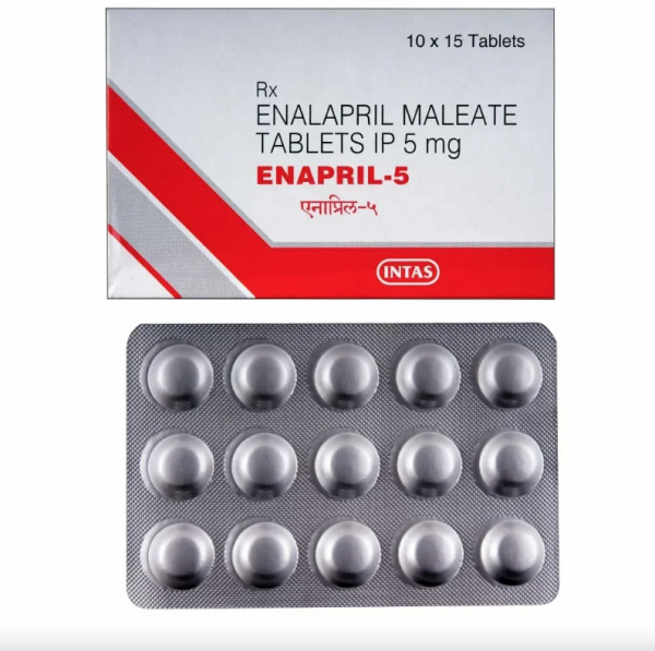 A box of Enalapril 5mg Tablet 