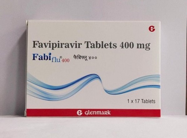 Box of Favipiravir 400mg tablets