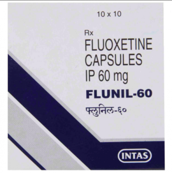 A box of Fluoxetine 60mg tablets. 