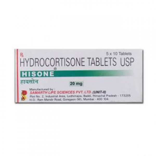 A box Hydrocortisone 20mg Tablet