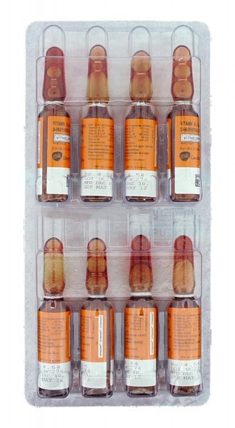 Injection liquids of generic vitamin B 12 (1000 mcg), Vitamin B1 (100 mg), vitamin B6 (50 mg), , D-panthenol 50 mg/2 Ml