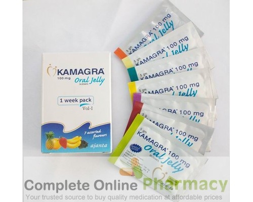 A box of generic Sildenafil Citrate 100mg Oral Jelly