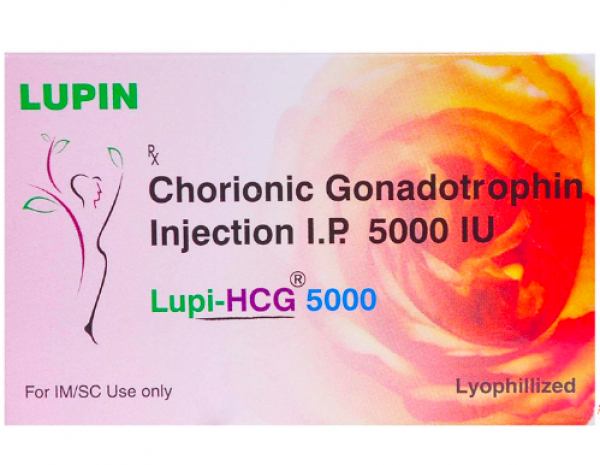 A box of Lupi-HCG 5000 i.u Injection HCG