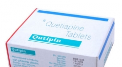 A box of generic Quetiapine Fumarate 50mg tablets