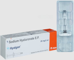 A box and pre-filled injection of Hyaluronic Acid (20mg)