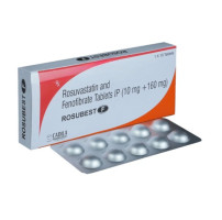 Fenofibrate 160mg + Rosuvastatin 10mg Tablet (Generic Equivalent)