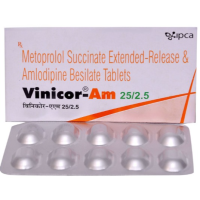 Amlodipine 2.5mg + Metoprolol Succinate 25mg Tablet (Generic Equivalent)