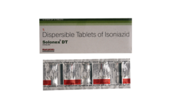 A pack and a strip of generic Nydrazid 100mg Tablets