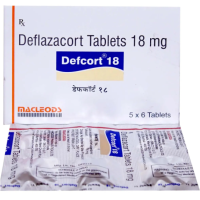A pack and a strip of Emflaza (18mg) generic Tablets