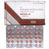 A pack and strips of Imipramine tablets