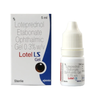 A box and a bottle of Loteprednol etabonate (0.3%) Gel