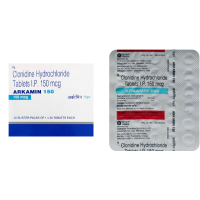 A pack and a strip of Clonidine Tablets