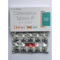 A box and a strip of Deferasirox Tablets