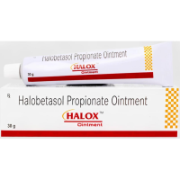 A pack and a tube of Halobetasol (0.05%) Ointment