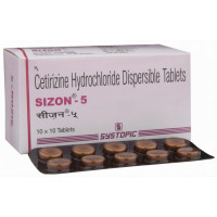 A box and a strip of generic Zyrtec 5mg Tablets