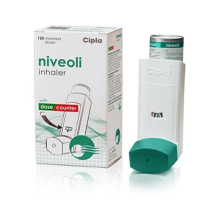 A box and Beclometasone (100mcg) + Formoterol (6mcg) Inhaler