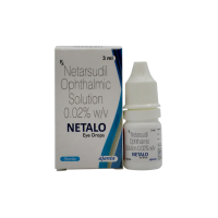 A pack and a bottle of Netarsudil (0.02%) Eye Drop