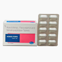 Aceclofenac 100mg + Paracetamol 325mg + Serratiopeptidase 15mg Tablet