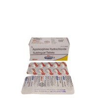 A box and strips of Apomorphine (2mg) Tablet