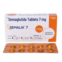 A box and a strip of Semaglutide (7mg) Tablets