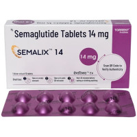 A pack and a strip of Semaglutide (14mg) Tablets