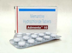 A box and a blister of generic Memantine HCl 10mg tablet
