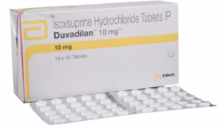 Box and blister strip of generic Isoxsuprine (10mg) Tablet