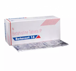 Blister strip and a box pack of generic Betahistine (16mg) Tablet