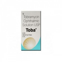 Box of generic Tobramycin 0.3 %  Eye Drop 5 ml