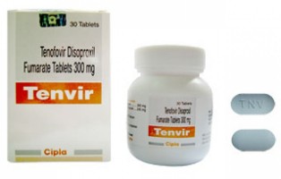 Bottle and a box of Tenofovir 300mg Tablet