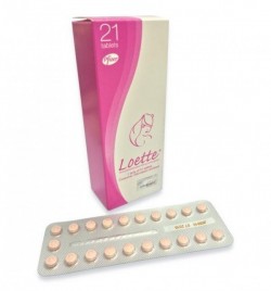 A strip and a box of generic Ethinyl Estradiol (0.02mg) + Levonorgestrel (0.10mg)  Tablets