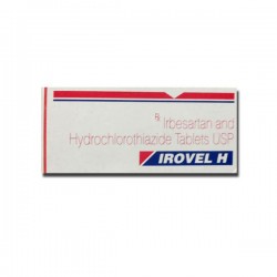 Box of generic Irbesartan 150mg and Hydrochlorothiazide 12.5mg Tablet